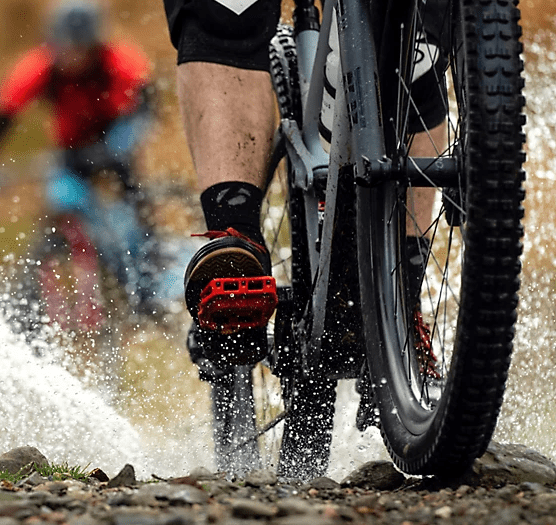 Mountain Bike Flat Pedals with Flat Shoes