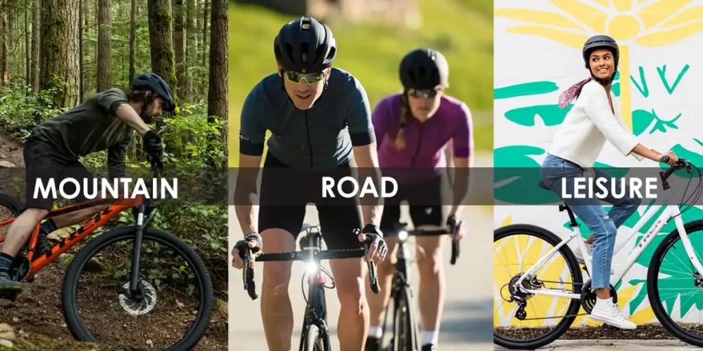 Mountain, Road, and Leisure Riding Styles